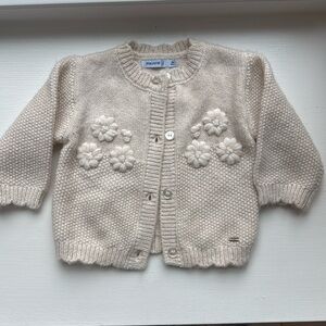 Mayoral Crème Floral Sweater